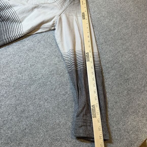 American Eagle Men’s Flannel Grey/White Button Down Long Sleeve Serape XL Tall - Picture 7 of 11